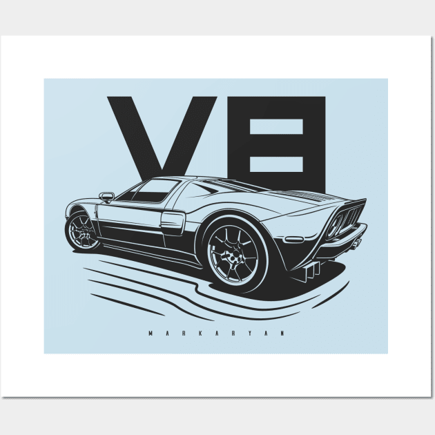 V8 Supercar - GT 2005 Wall Art by Markaryan